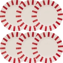 Atmosphera Assiettes Plates*Lot de 6 assiettes plates "Cheri" Gris
