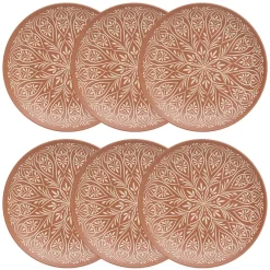 Atmosphera Assiettes Plates*Lot de 6 assiettes plates "Ines" Blanc
