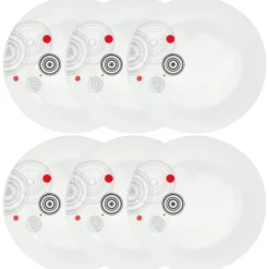 Atmosphera Assiettes Plates*Lot de 6 assiettes plates "Instant" Blanc