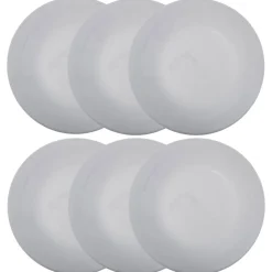 Atmosphera Assiettes Plates*Lot de 6 assiettes plates "Jeanne" Blanc