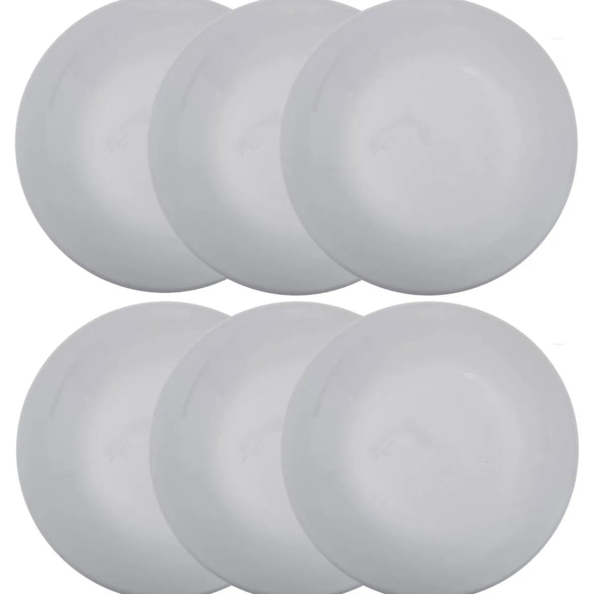 Atmosphera Assiettes Plates*Lot de 6 assiettes plates "Jeanne" Blanc
