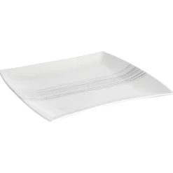 Atmosphera Assiettes Plates*Lot de 6 assiettes plates "Lignes" Champagne