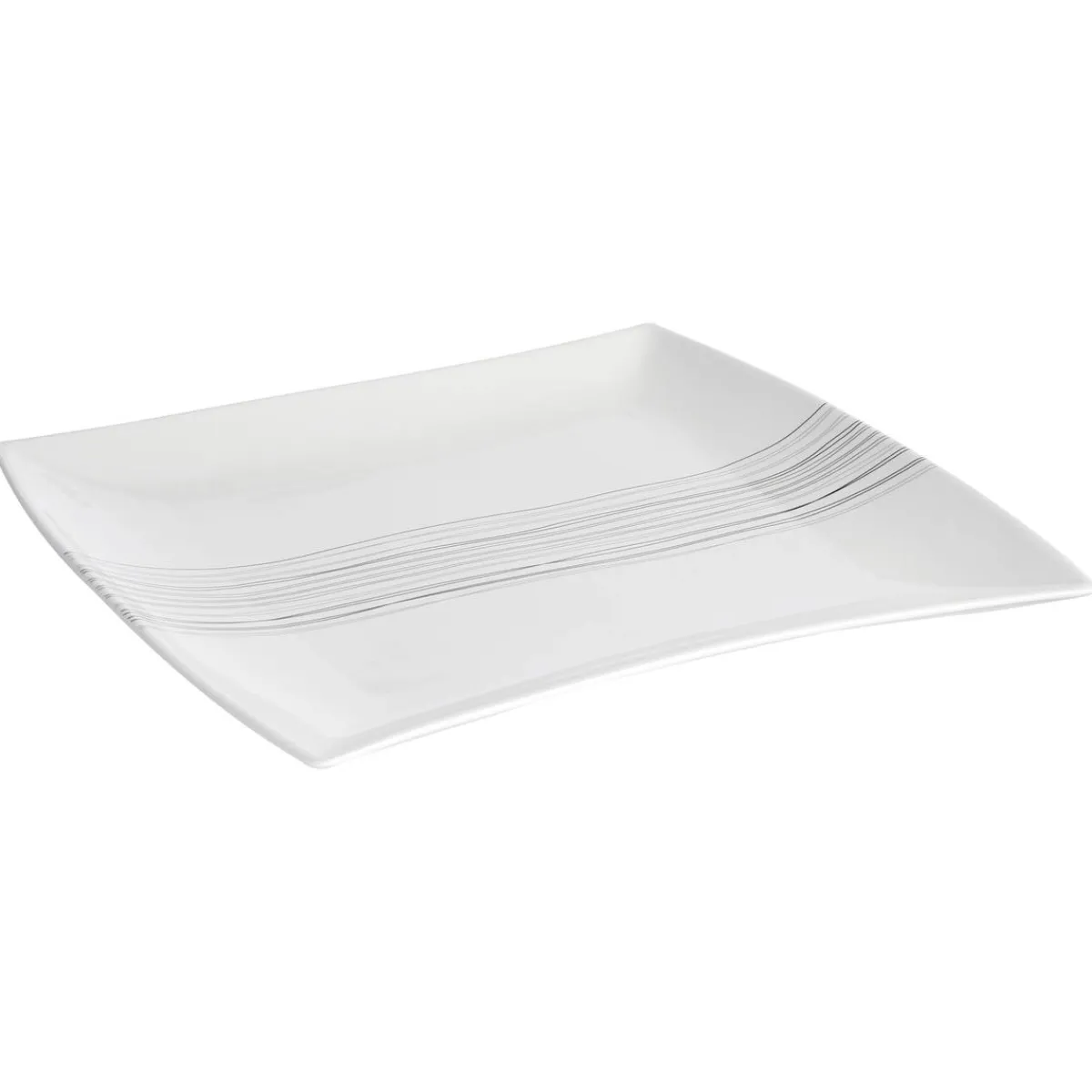 Atmosphera Assiettes Plates*Lot de 6 assiettes plates "Lignes" Champagne
