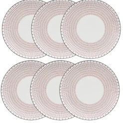 Atmosphera Assiettes Plates*Lot de 6 assiettes plates "Lunis" Jaune
