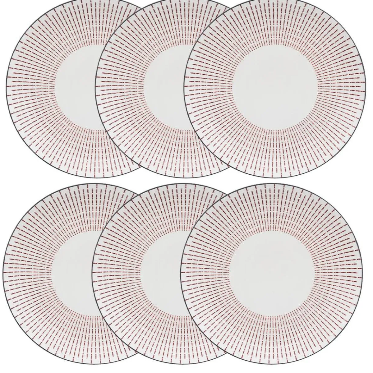 Atmosphera Assiettes Plates*Lot de 6 assiettes plates "Lunis" Jaune