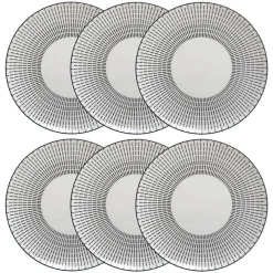 Atmosphera Assiettes Plates*Lot de 6 assiettes plates "Lunis" Bleu