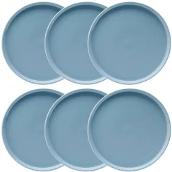 Atmosphera Assiettes Plates*Lot de 6 assiettes plates "Marie" Marron