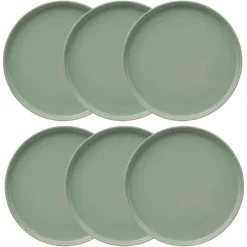 Atmosphera Assiettes Plates*Lot de 6 assiettes plates "Marie" Transparent