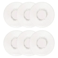 Atmosphera Assiettes Plates*Lot de 6 assiettes plates "Odyssee" Noir