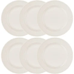 Atmosphera Assiettes Plates*Lot de 6 assiettes plates "Perle" Jaune