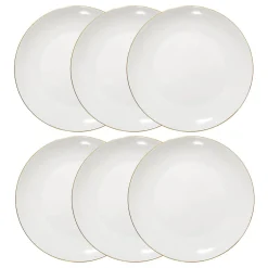 Atmosphera Assiettes Plates*Lot de 6 assiettes plates "Petit Salon" Vert
