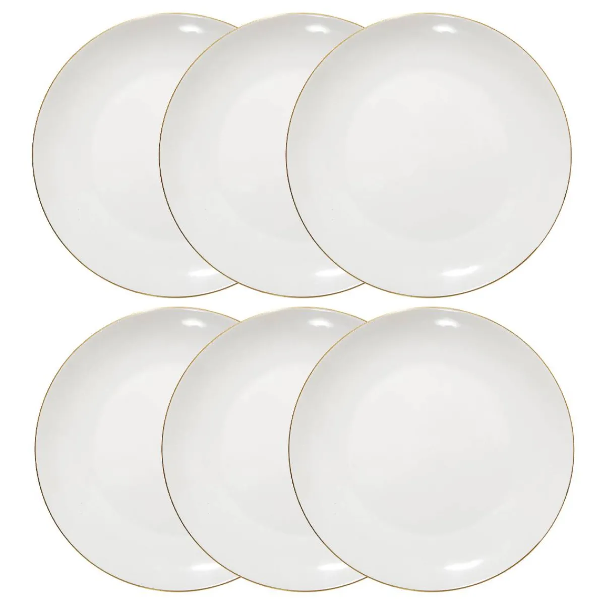 Atmosphera Assiettes Plates*Lot de 6 assiettes plates "Petit Salon" Vert