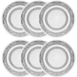 Atmosphera Assiettes Plates*Lot de 6 assiettes plates "Renaissance" Noir2