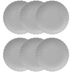 Atmosphera Assiettes Plates*Lot de 6 assiettes plates "Romy" Noir