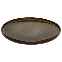 Atmosphera Assiettes Plates*Lot de 6 assiettes plates "Terre Inconnue" marron