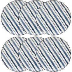 Atmosphera Assiettes Plates*Lot de 6 assiettes plates "Umami" Bleu