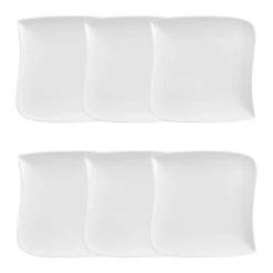 Atmosphera Assiettes Plates*Lot de 6 assiettes plates "Vague" Vert