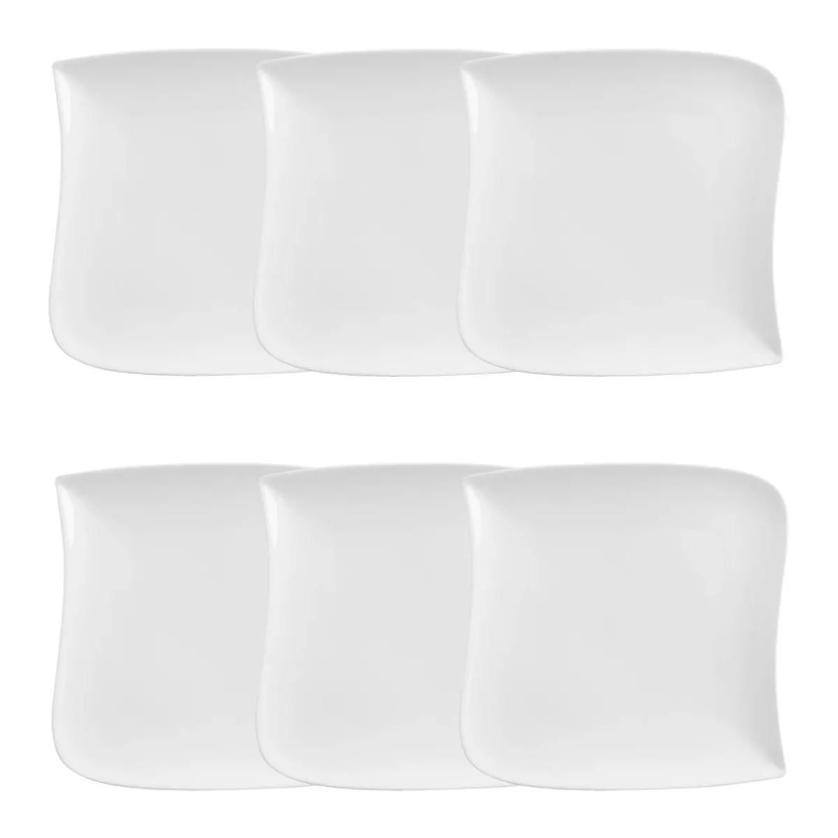 Atmosphera Assiettes Plates*Lot de 6 assiettes plates "Vague" Vert
