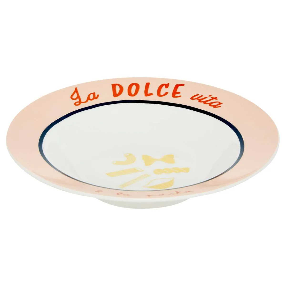 Atmosphera Assiettes Creuses*Lot de 6 assiettes à pâtes "Della Pasta" Bleu