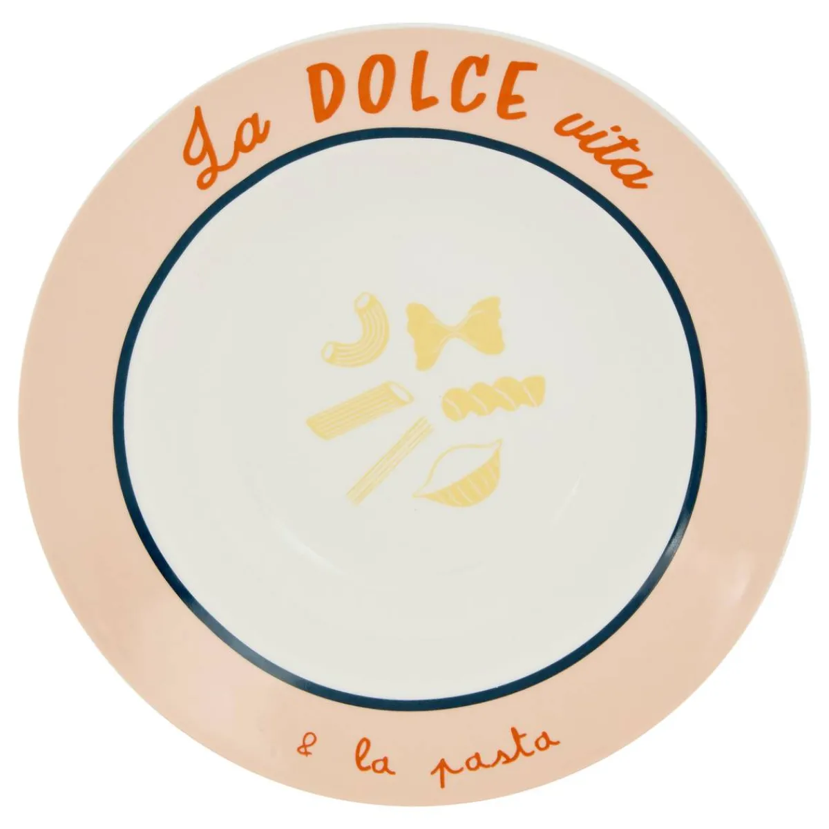 Atmosphera Assiettes Creuses*Lot de 6 assiettes à pâtes "Della Pasta" Bleu