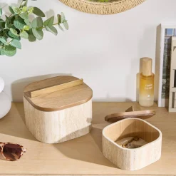 Atmosphera Voir Tout |Boites De Rangement*Lot de 2 boîtes déco "Anaya" Marron