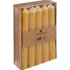 Atmosphera Bougies*Lot de 10 bougies bâtons Blanc