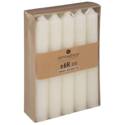 Atmosphera Bougies*Lot de 10 bougies bâtons Verteucalyptus