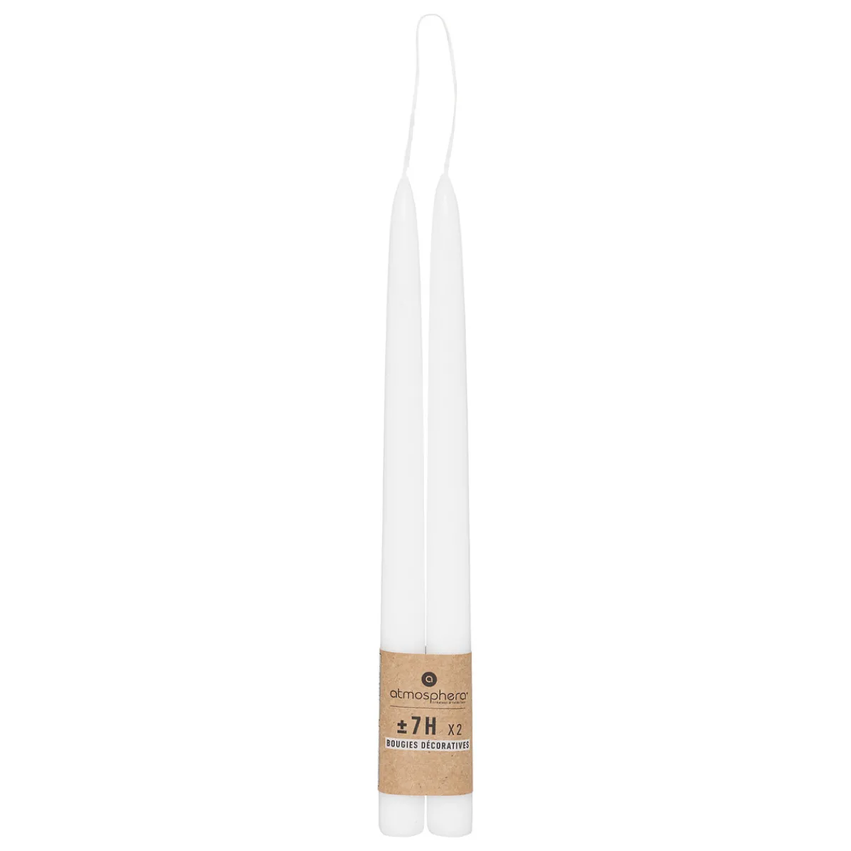 Atmosphera Bougies*Lot de 2 bougies bâtons "Hugo" Roseclair