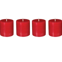 Atmosphera Bougies*Lot de 4 bougies rustiques "Olia" Blanc