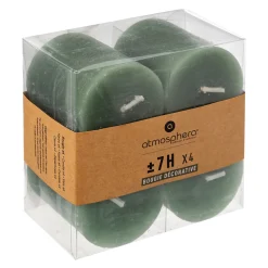 Atmosphera Bougies*Lot de 4 bougies rustiques "Olia" Blancivoire