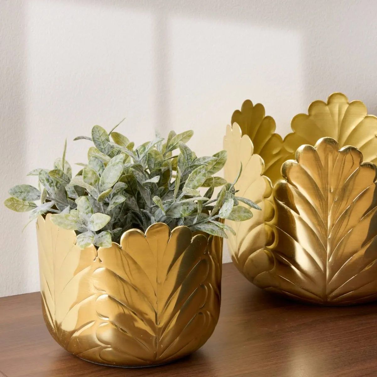 Atmosphera Pots De Fleurs*Lot de 2 cache-pots "Belli" Blancivoire