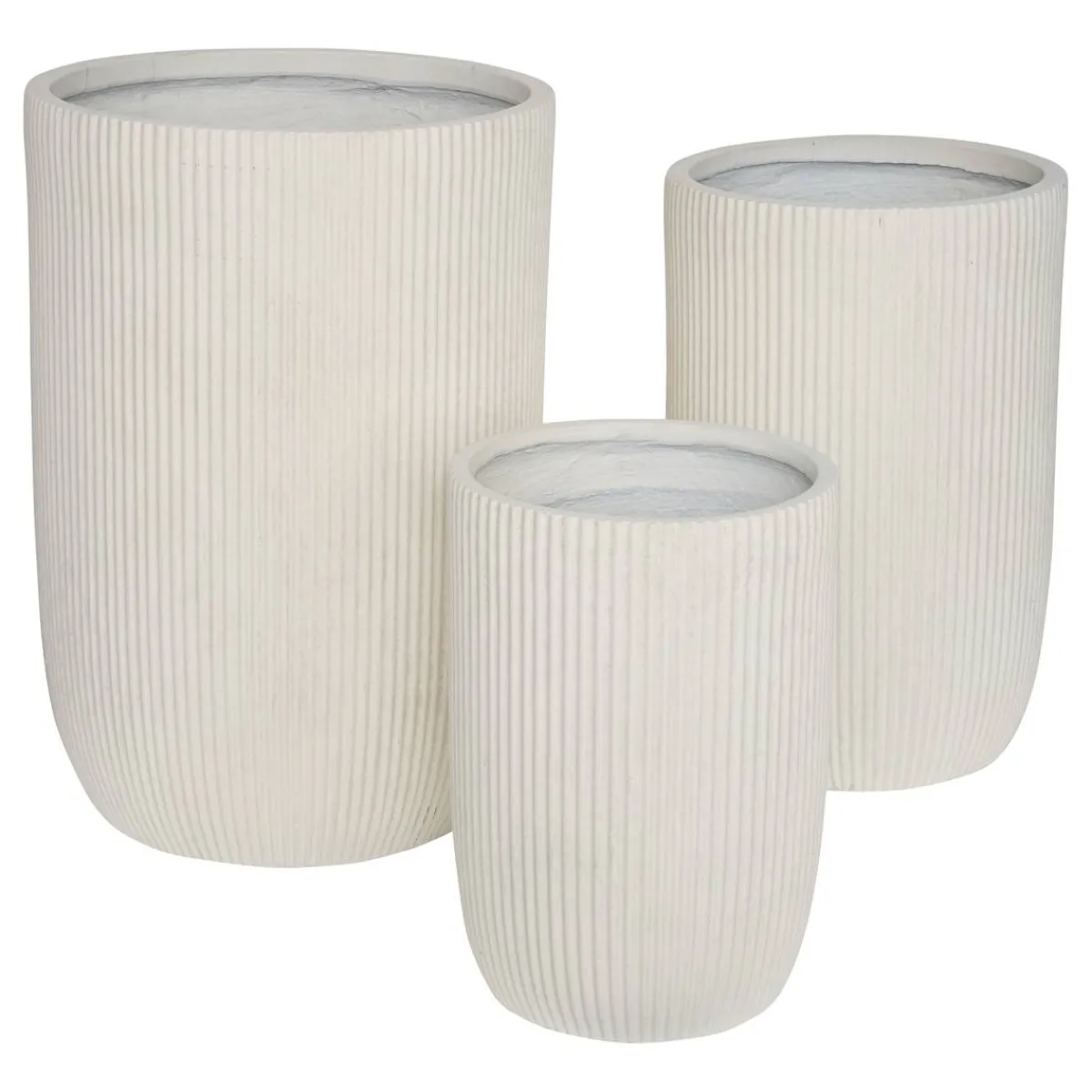 Atmosphera Pots De Fleurs|Décoration D'Extérieur*Lot de 3 cache-pots "Elene" Orangeclair