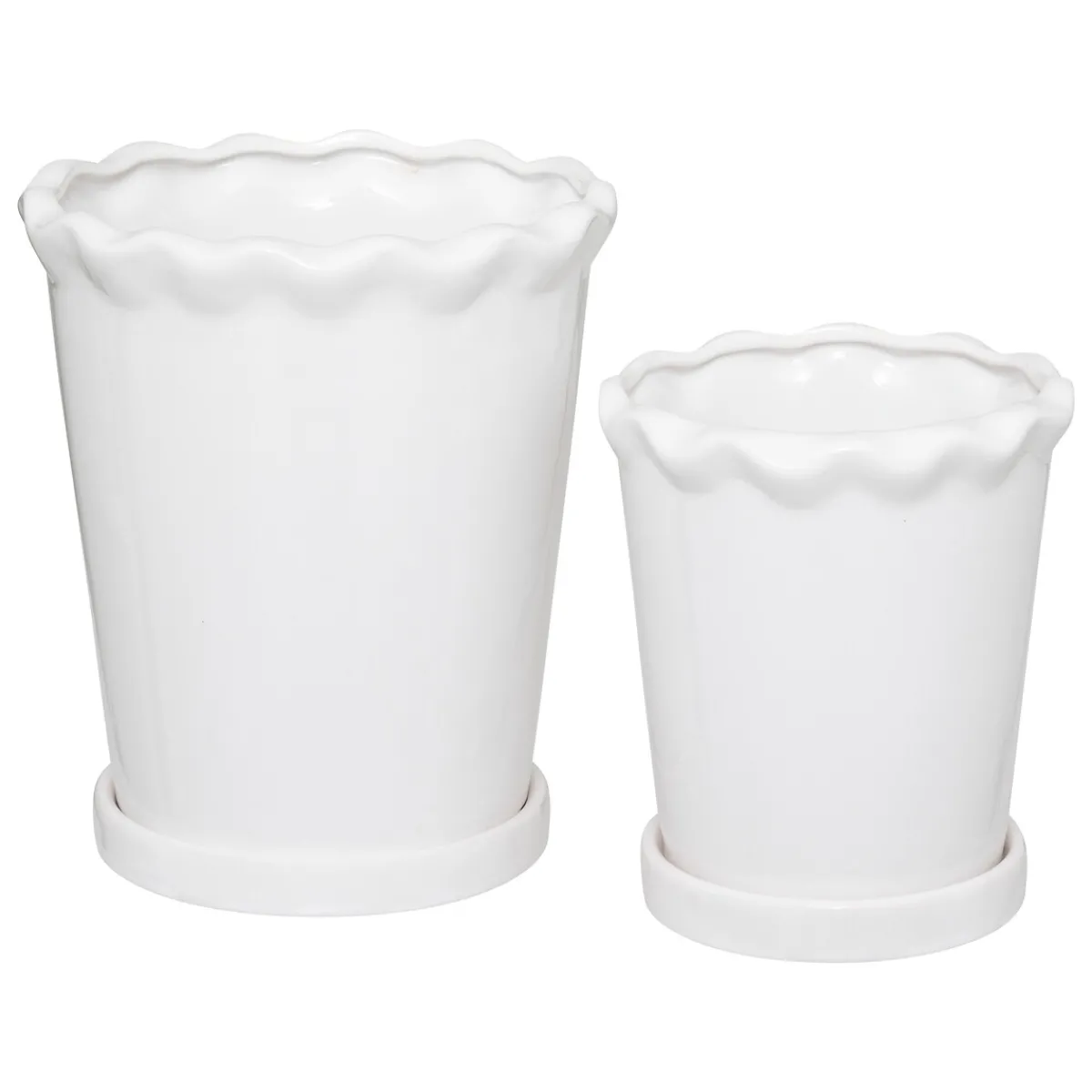 Atmosphera Pots De Fleurs*Lot de 2 cache-pots "Wild" Marroncaramel