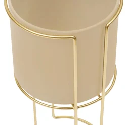 Atmosphera Pots De Fleurs*Lot de 2 cache-pots "Zigy" Gris