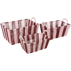 Atmosphera Voir Tout |Boites De Rangement*Lot de 3 cagettes "Cherie" Bleuclair