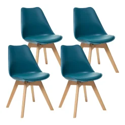 Atmosphera Chaises Scandinaves*Lot de 4 chaises "Baya" Vertkaki