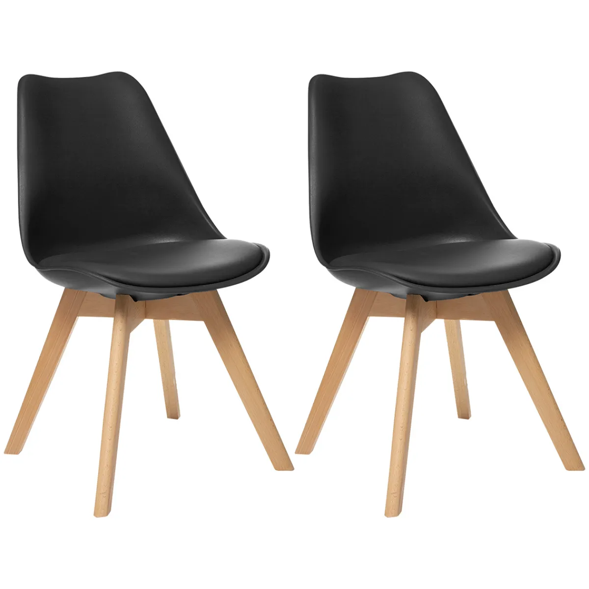 Atmosphera Chaises Scandinaves*Lot de 2 chaises "Baya" Grissouris
