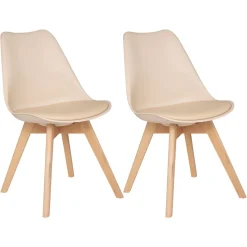 Atmosphera Chaises Scandinaves*Lot de 2 chaises "Baya" Gris1