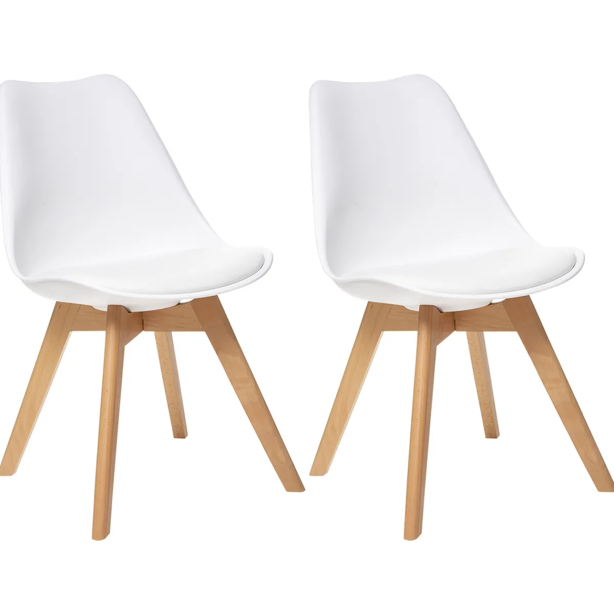 Atmosphera Chaises Scandinaves*Lot de 2 chaises "Baya" Roseterracotta