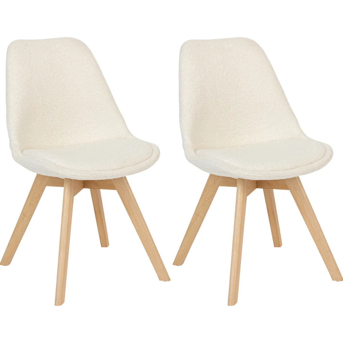 Atmosphera Chaises Scandinaves*Lot de 2 chaises "Baya" Grisardoise