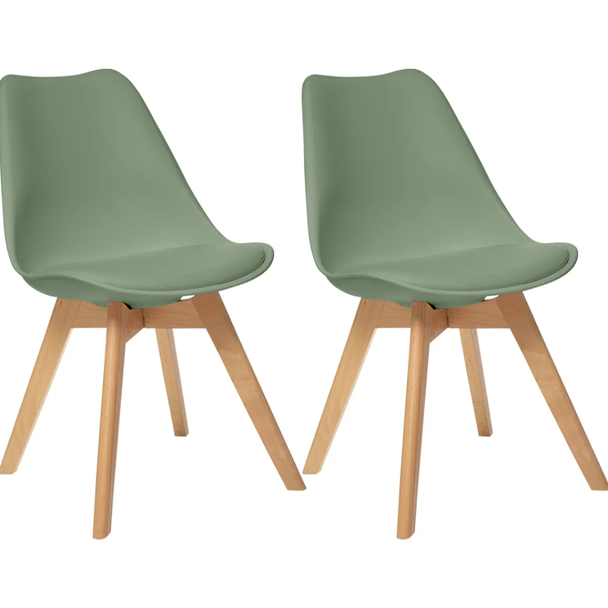 Atmosphera Chaises Scandinaves*Lot de 2 chaises "Baya" Beige