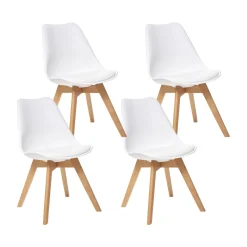 Atmosphera Chaises Scandinaves*Lot de 4 chaises "Baya" Roseterracotta