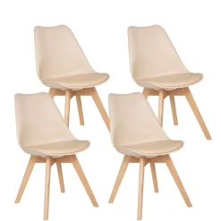 Atmosphera Chaises Scandinaves*Lot de 4 chaises "Baya" Noir
