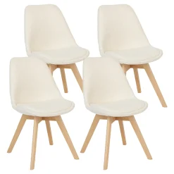 Atmosphera Chaises Scandinaves*Lot de 4 chaises "Baya" Roseterracotta