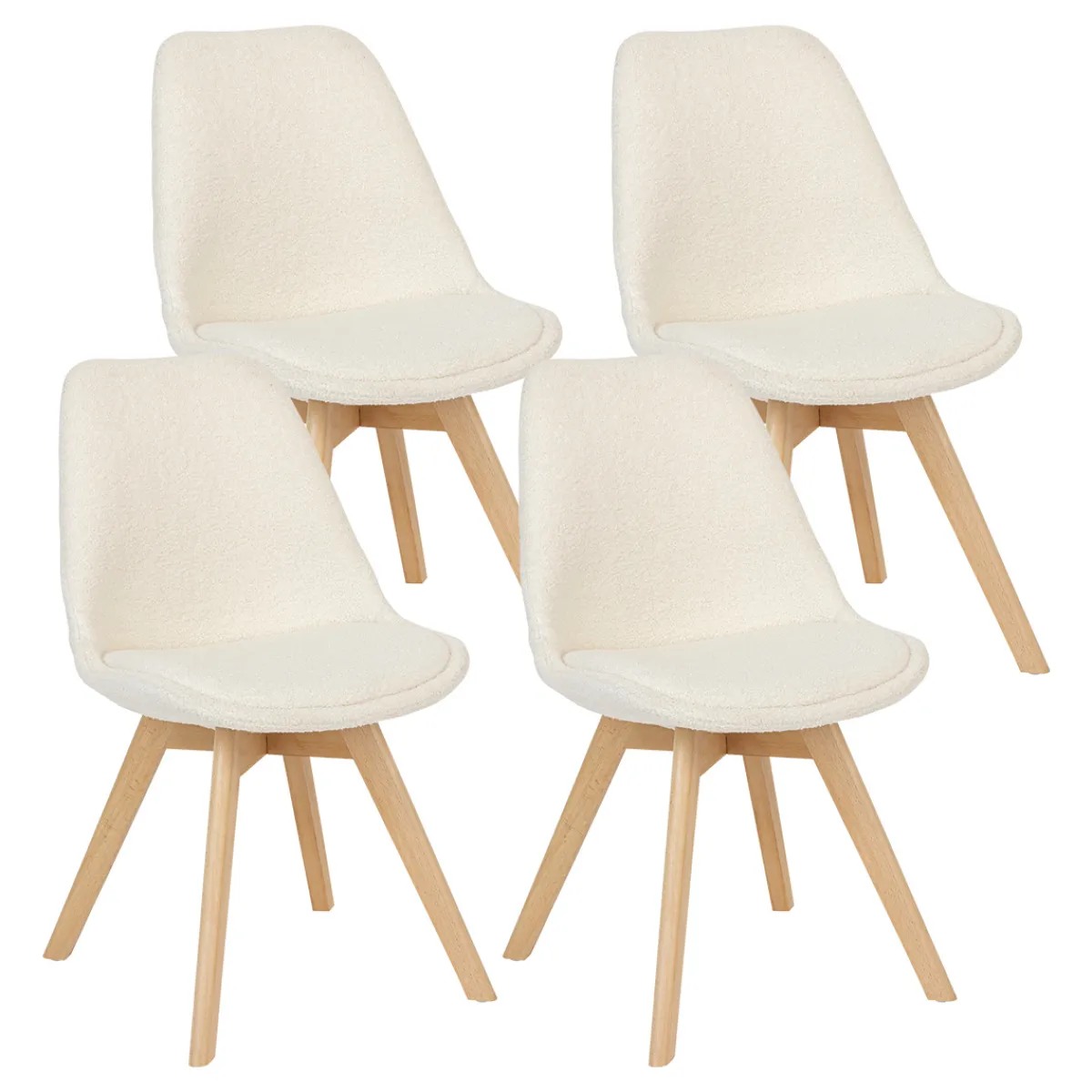 Atmosphera Chaises Scandinaves*Lot de 4 chaises "Baya" Roseterracotta