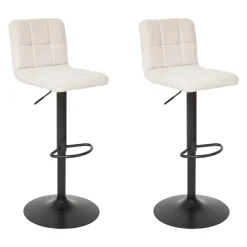 Atmosphera Tables À Manger|Tables À Manger*Lot de 2 chaises de bar "Delek" Beige