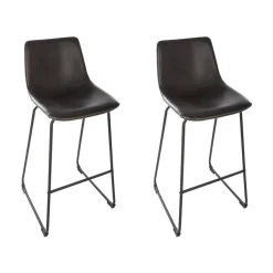 Atmosphera Chaises De Bar*Lot de 2 chaises de bar "Lois" Gris