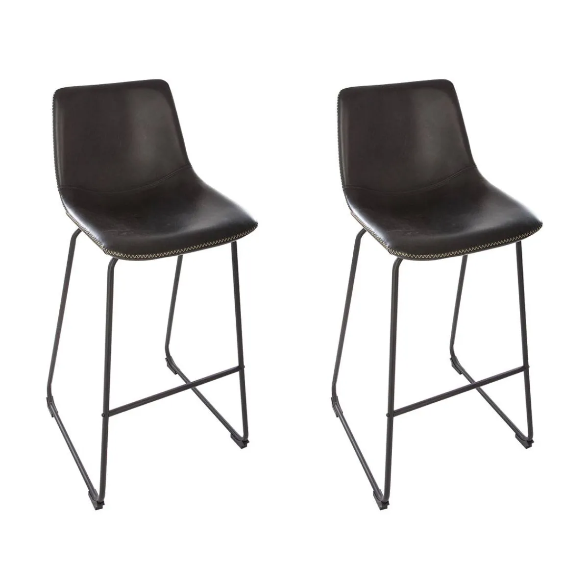 Atmosphera Chaises De Bar*Lot de 2 chaises de bar "Lois" Gris