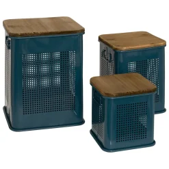 Atmosphera Malles*Lot de 3 coffres "Azar" Gris