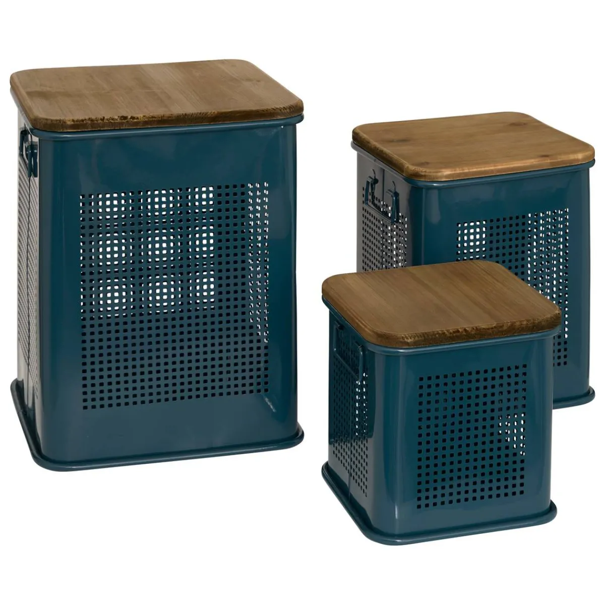 Atmosphera Malles*Lot de 3 coffres "Azar" Gris
